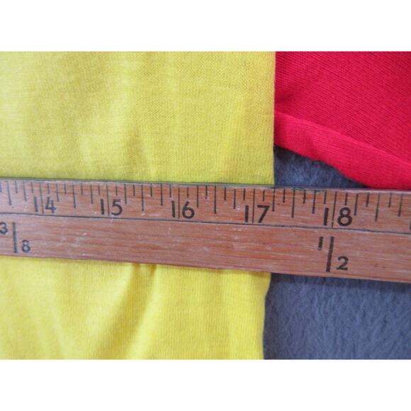 Vintage NWOT Dodger Sportswear Men's Small 100% Orlon Red & Yellow T-Shirt - Picture 6 of 11